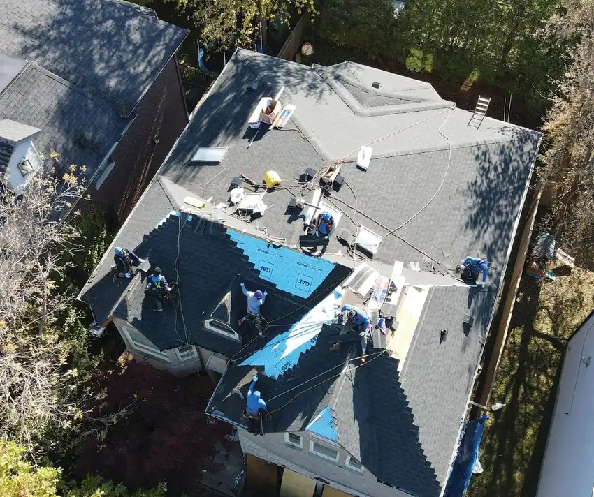 Cedar shake roof detail