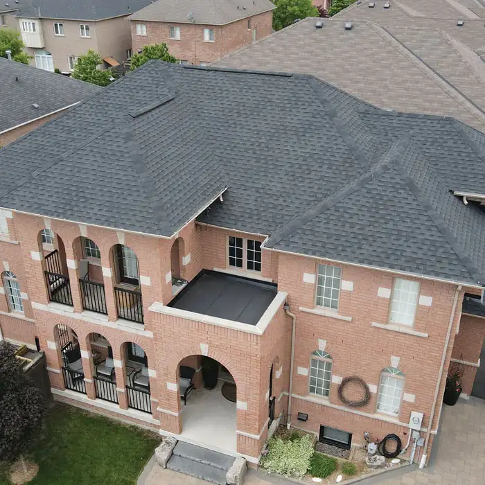 Fibreglass asphalt shingle roof installed by The Roofers