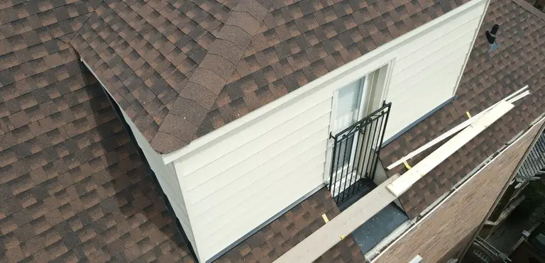 Siding installation project by The Roofers
